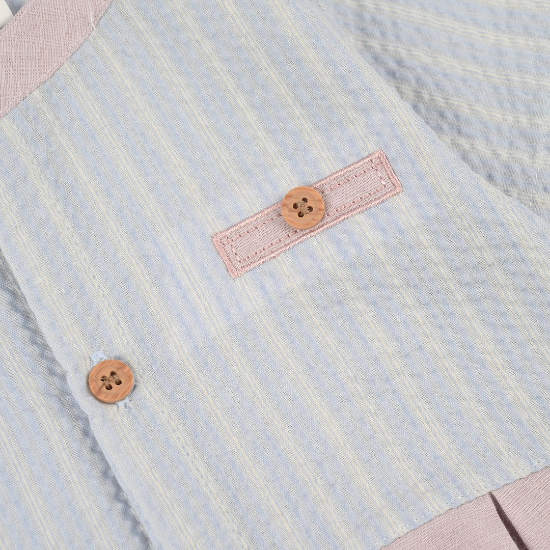 Infant Boys Jersey/Terry Romper - Blue