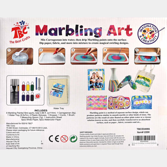 Marbling Art for Fabric and Paper Painting Kit