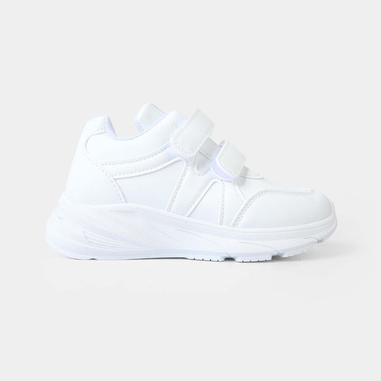 Boys School Shoes ST-57-White