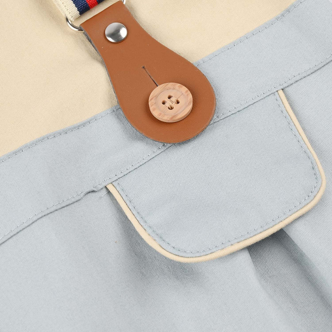 Infant Boys Jersey/Terry Romper - Beige