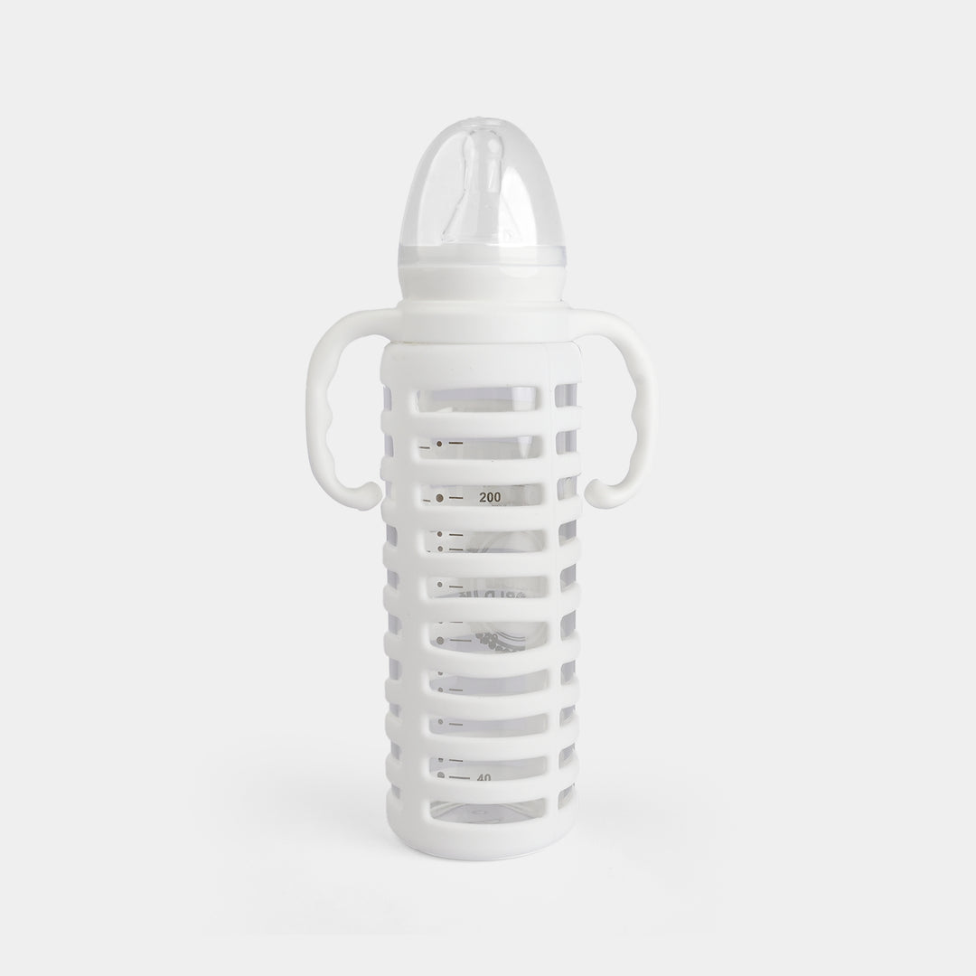 Baby Glass Feeding Bottle | 240ml with Handles