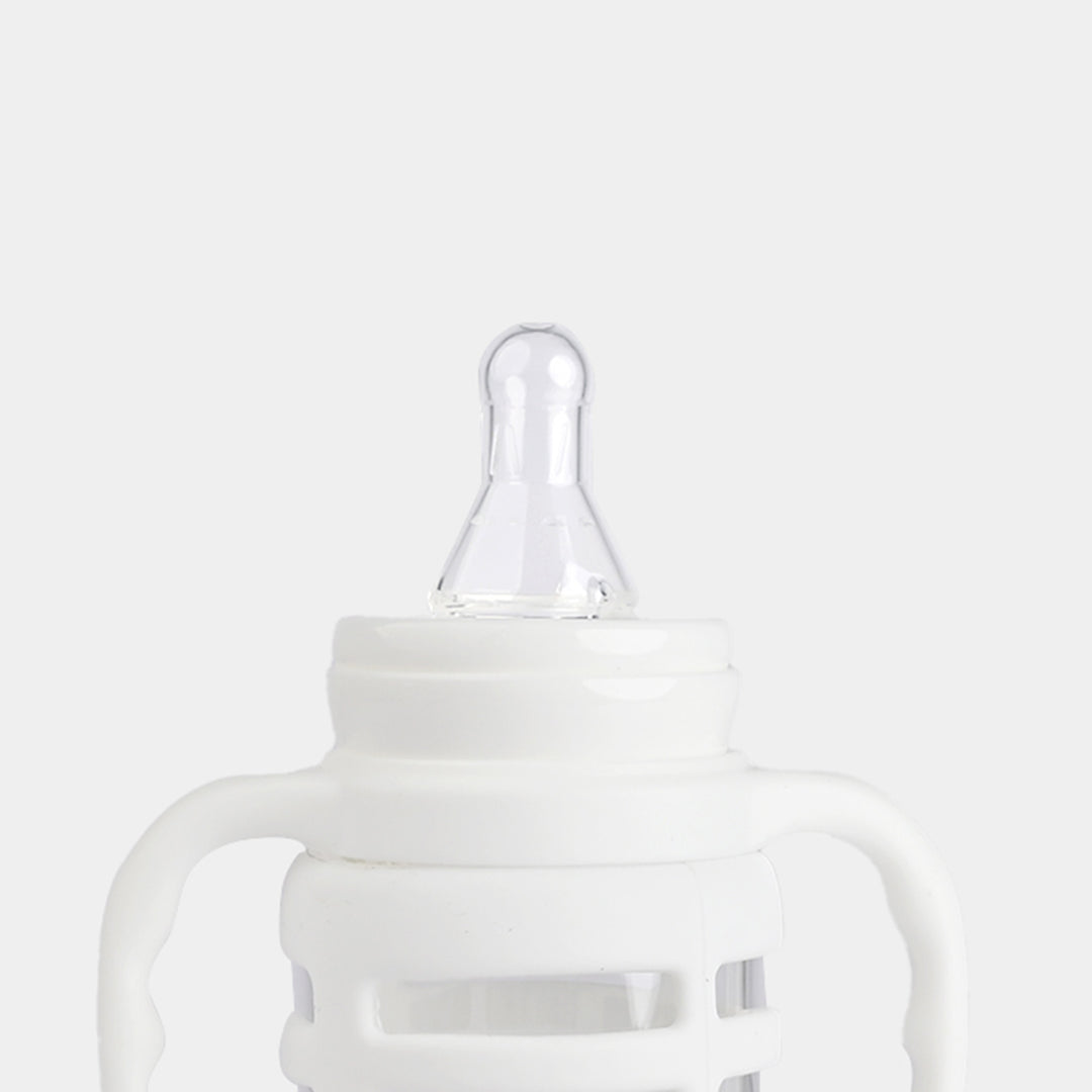 Baby Glass Feeding Bottle | 240ml with Handles