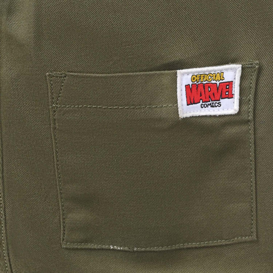 Infant Boys Cotton Twill Pants Comics - Olive