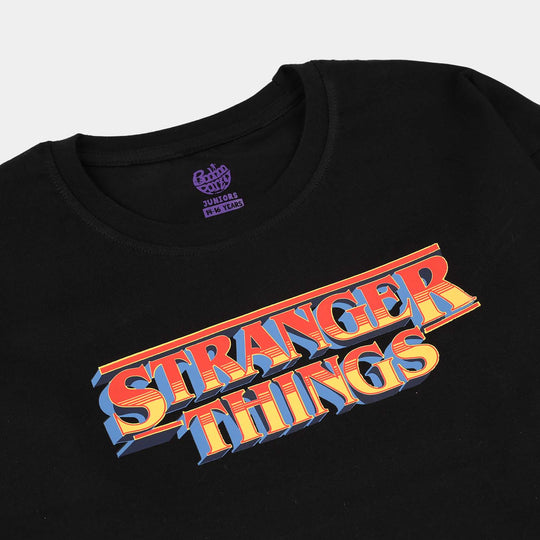 Boys Jersey/Terry T-Shirt - Black
