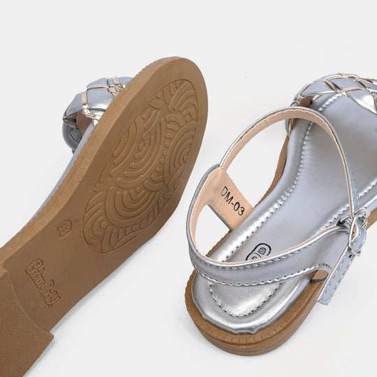 Girls Sandal DM-003-SILVER