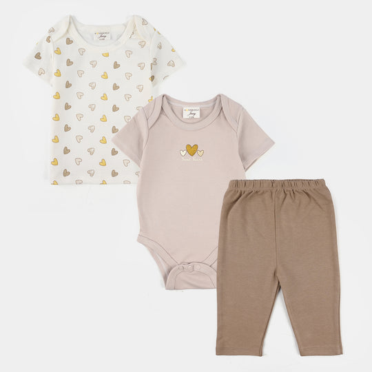 Infant Girls Jersey/Terry 3Pc Suit