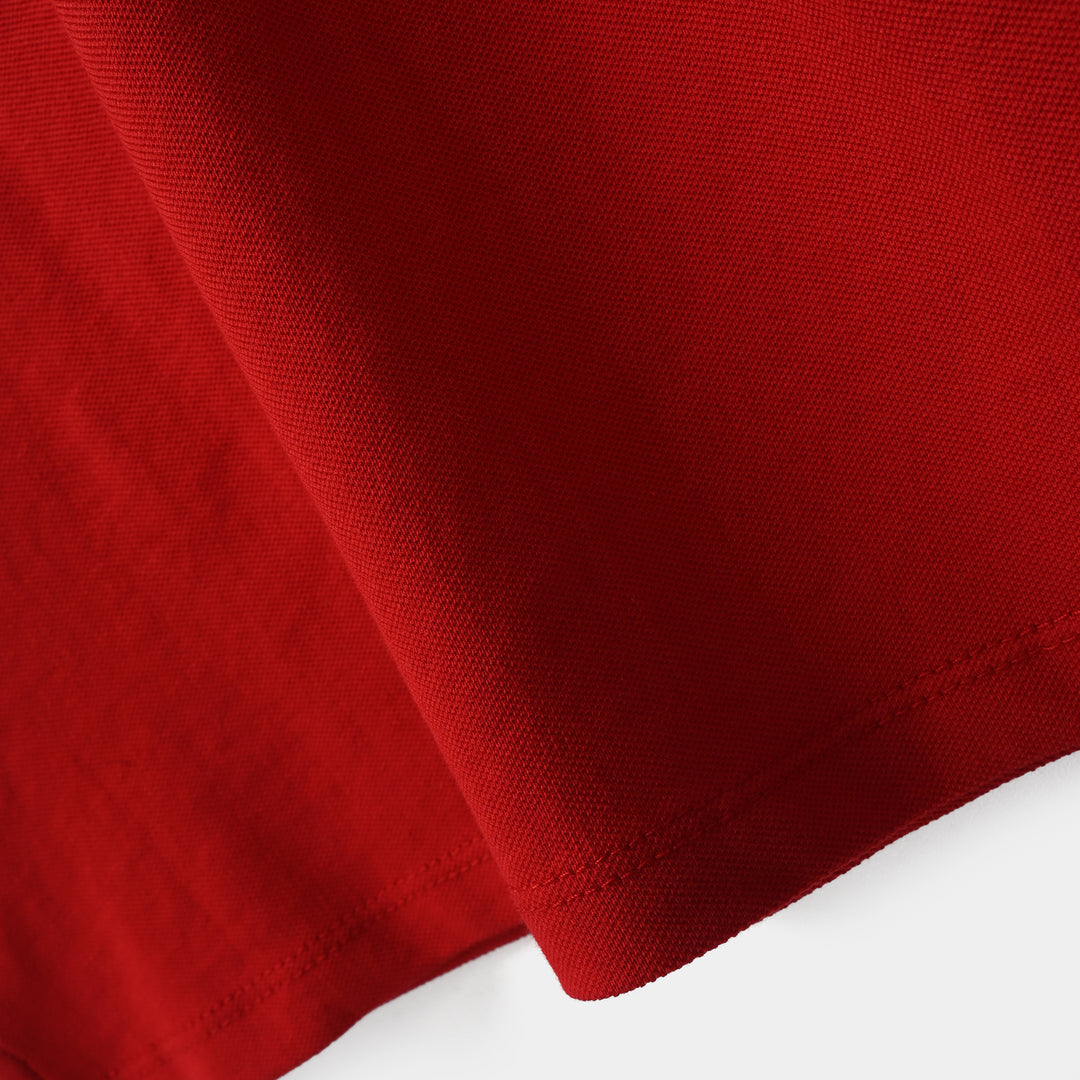 Boys Cotton PK Polo Basic - Red