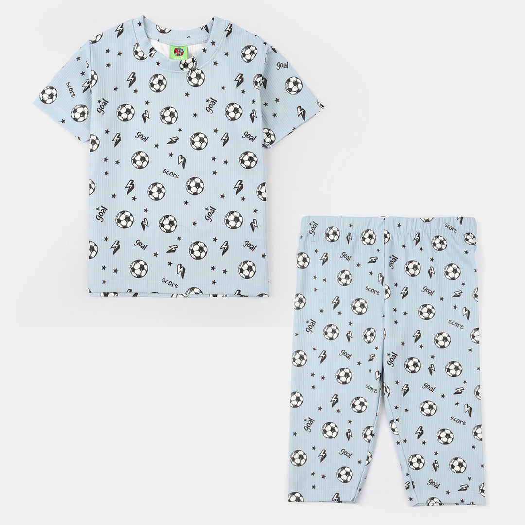 Infant Boys Jersey/Terry Night Suit - Blue