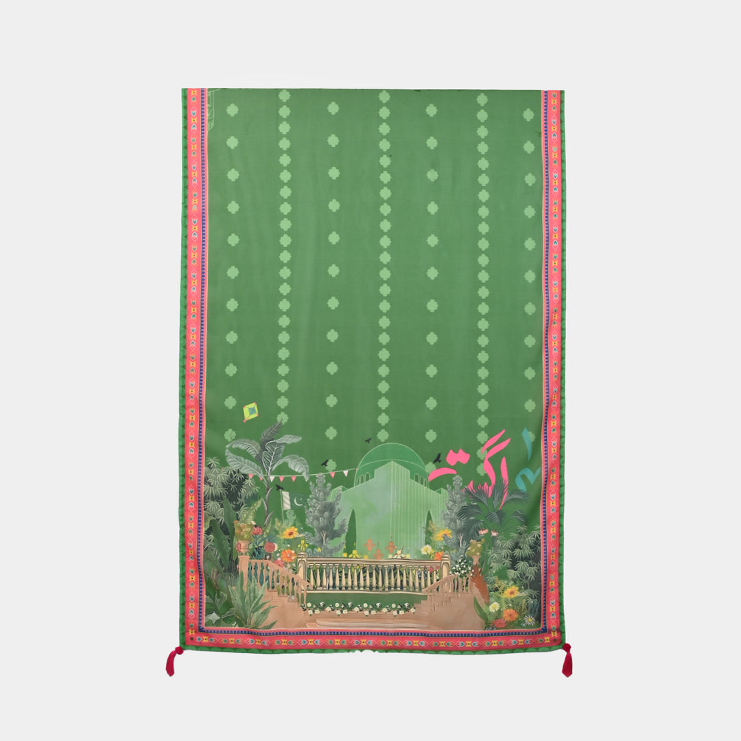 Girls Azadi Chiffon Dupatta – Green