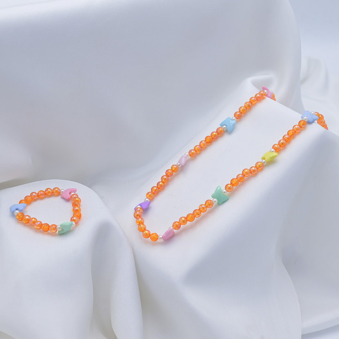 Elegant Beaded Necklace & Bracelet For Girls