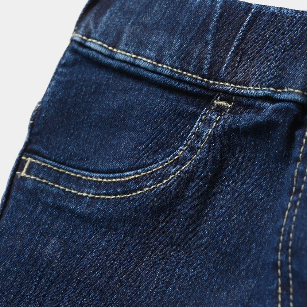 Girls Denim Stretch Jegging (Basic) - Dark Blue