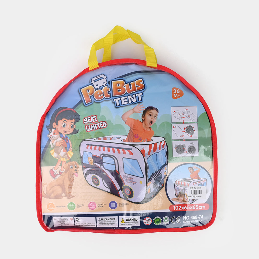 Pet Bus Tent – Kids Pop-Up Playhouse