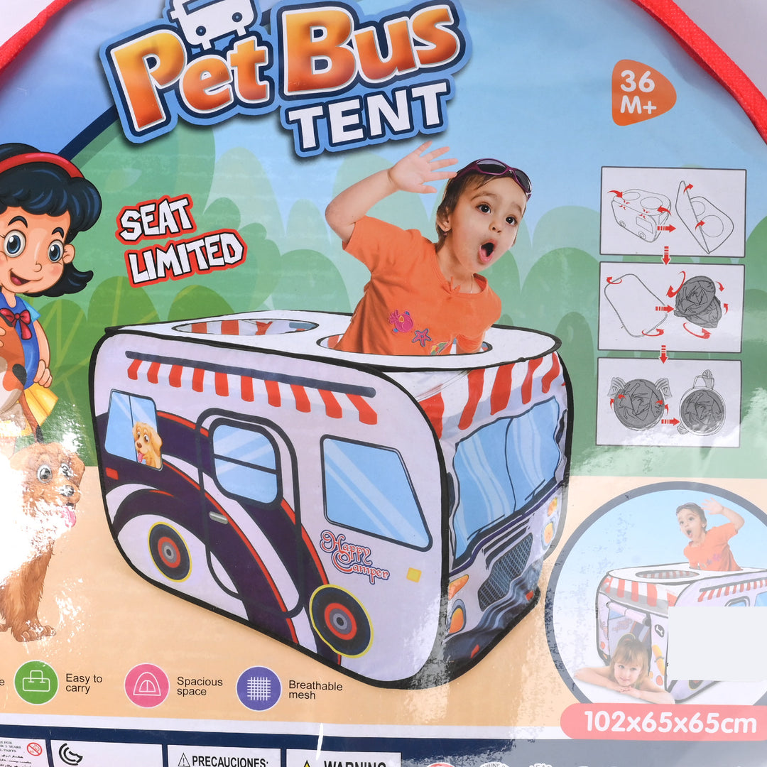 Pet Bus Tent – Kids Pop-Up Playhouse