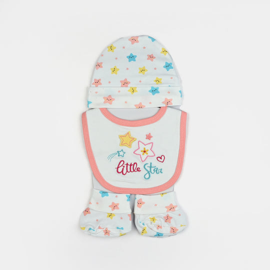 Baby Socks & Cap Bib Set | 4PCs