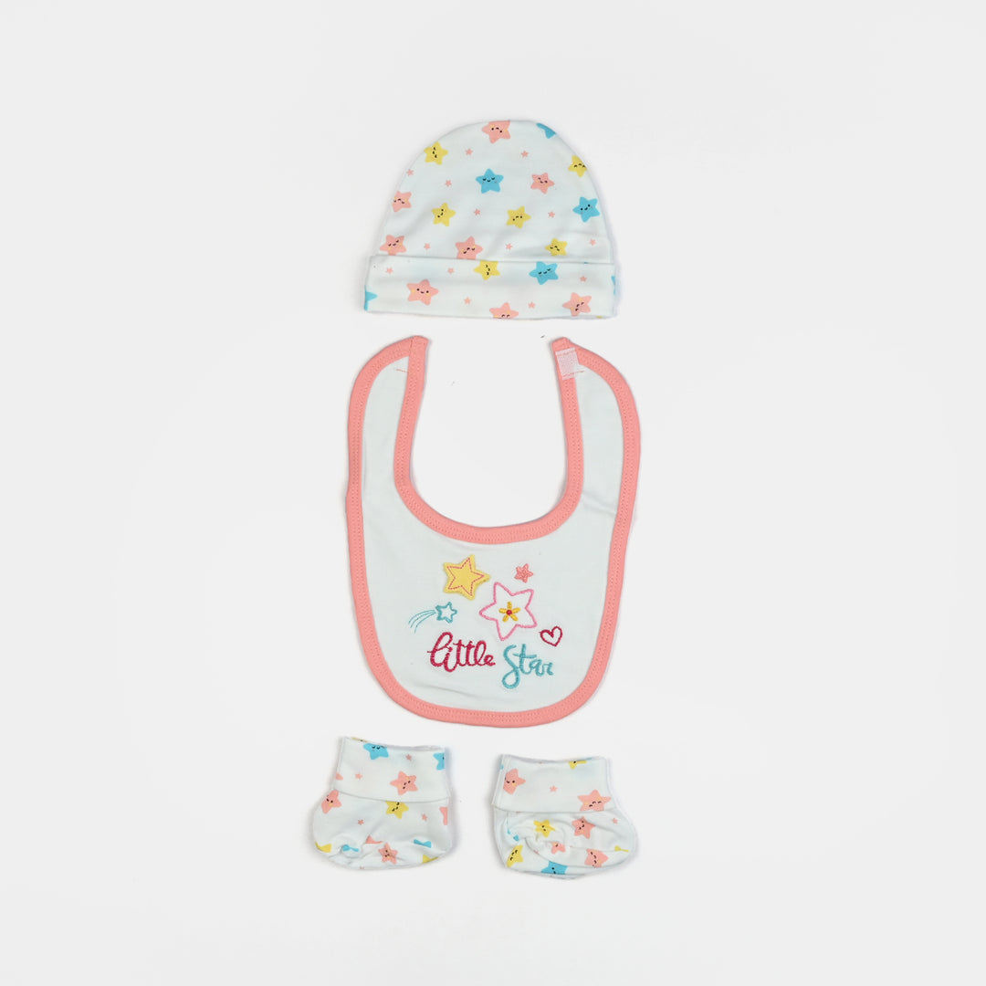 Baby Socks & Cap Bib Set | 4PCs