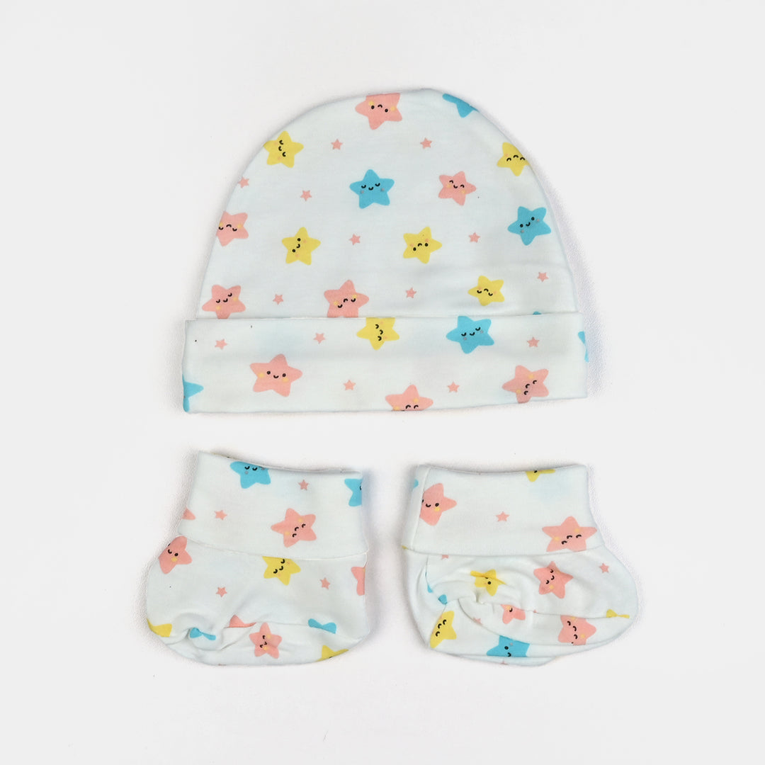 Baby Socks & Cap Bib Set | 4PCs