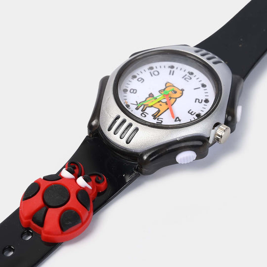Character Print Wrist Watch For Kids