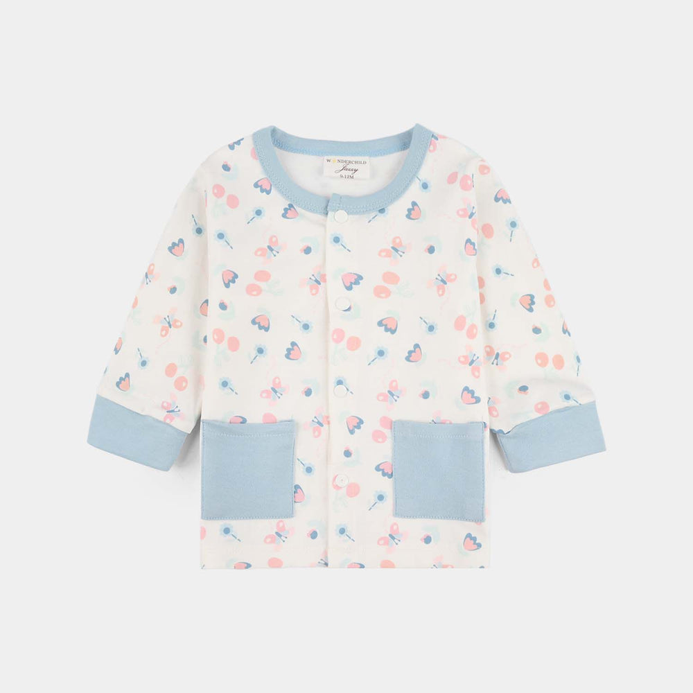 Infant Girls Jersey/Terry 3Pc Gift Set - Blue