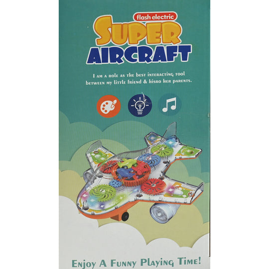Electric Gear Plane With Light Music Toy For Kids