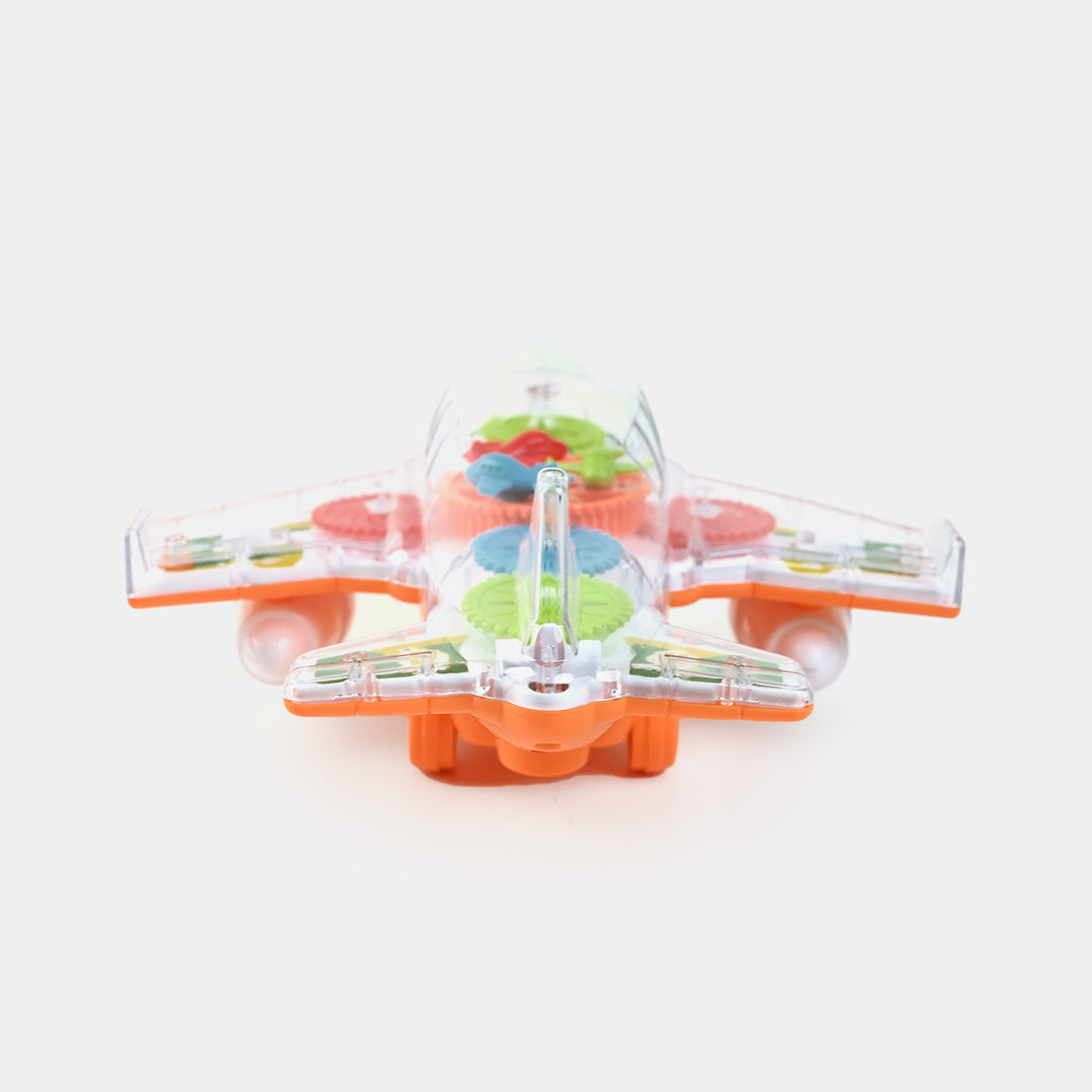 Electric Gear Plane With Light Music Toy For Kids