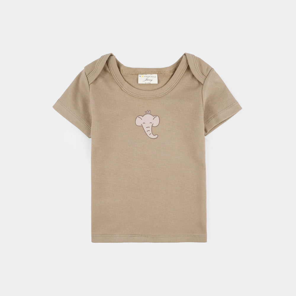 Infant Boys Jersey/Terry 3-Pc Gift Set - Brown/White