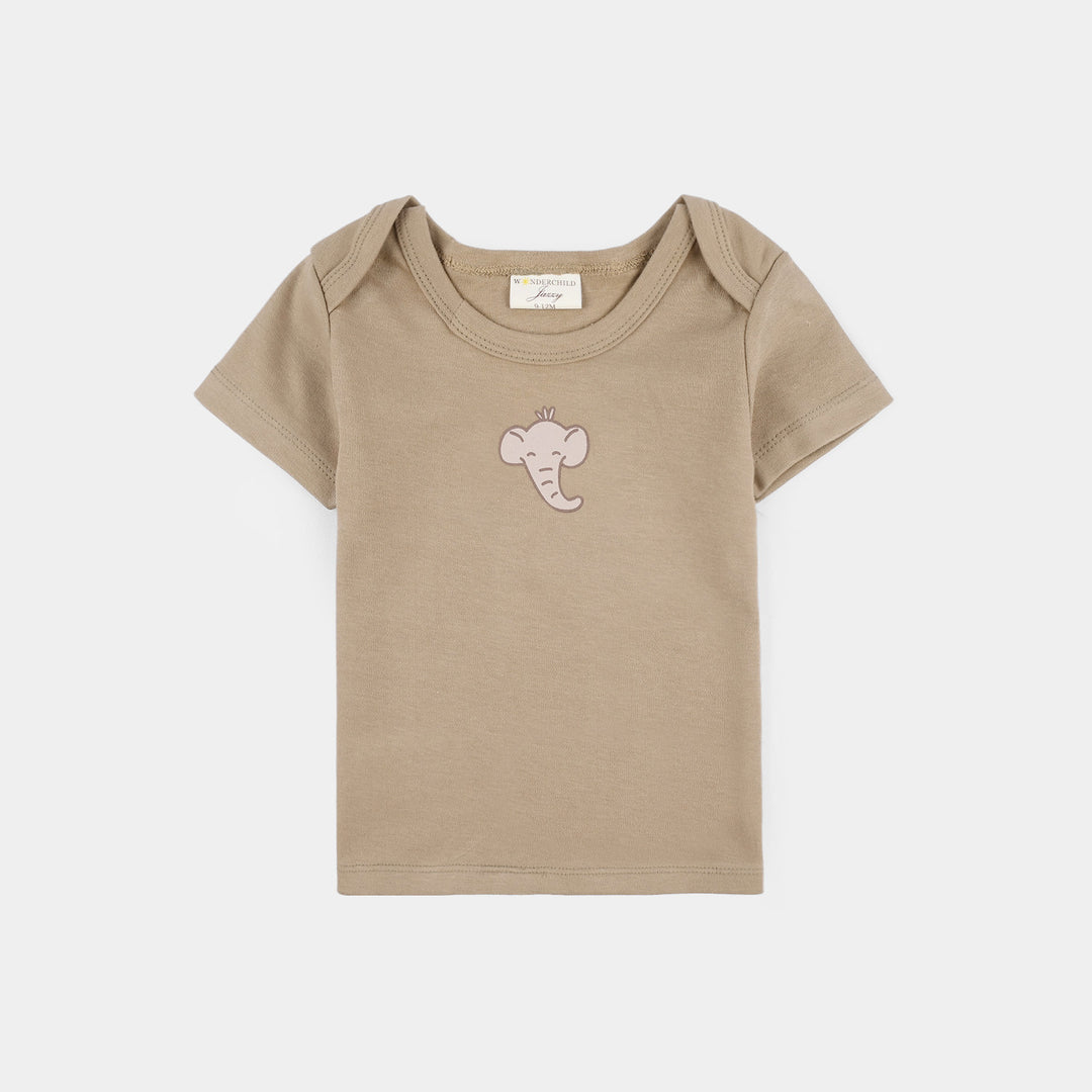 Infant Boys Jersey/Terry 3-Pc Gift Set - Brown/White