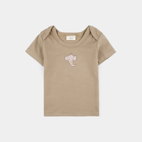 Infant Boys Jersey/Terry 3-Pc Gift Set - Brown/White