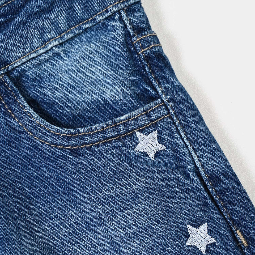 Girls Denim rigid Pant Polaris-DARK BLUE