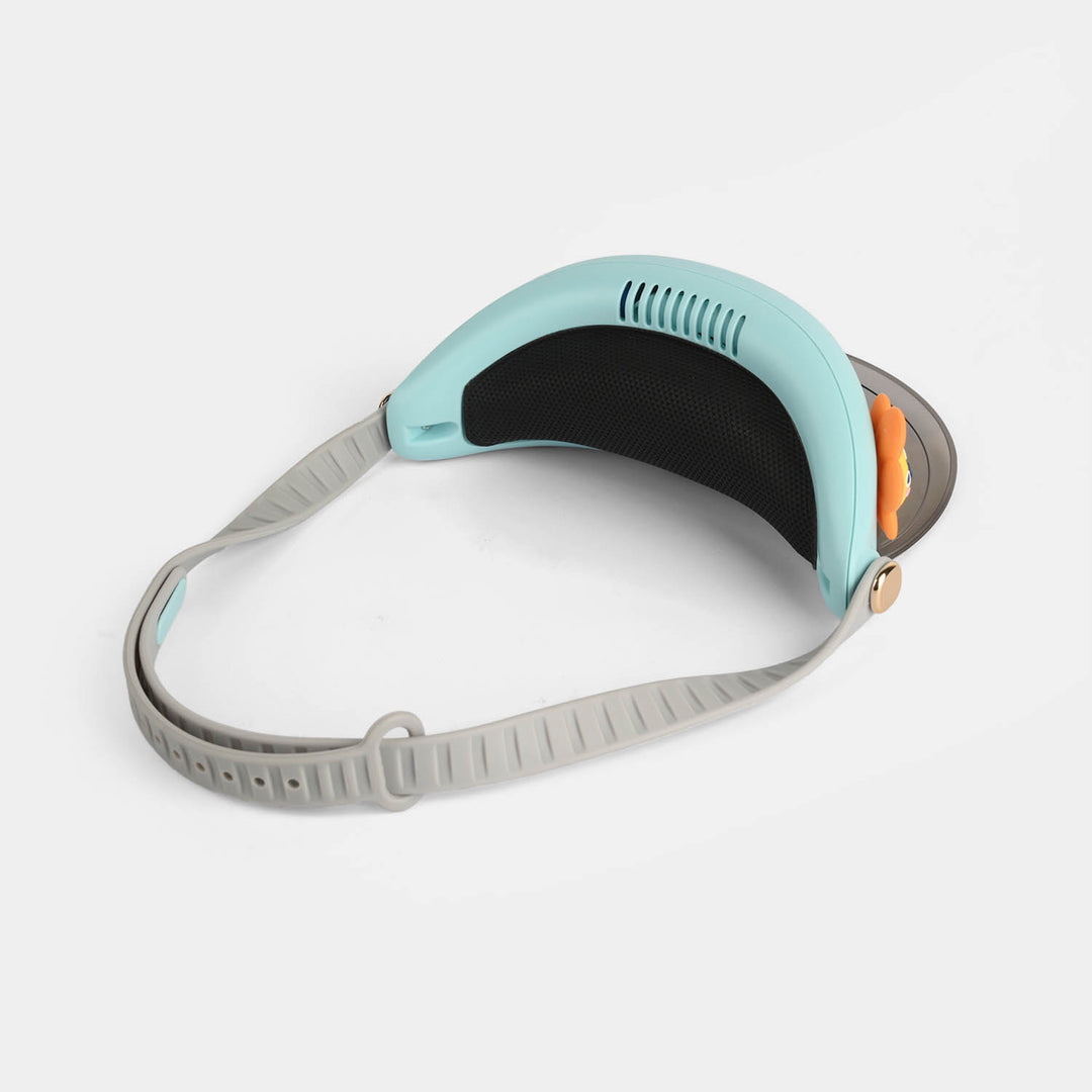 Kids Wearable Fan Sun Visor Hat