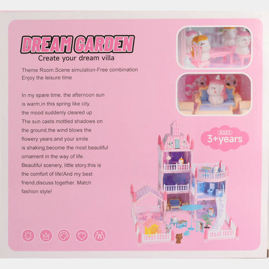 221-Piece DIY Dollhouse Playset