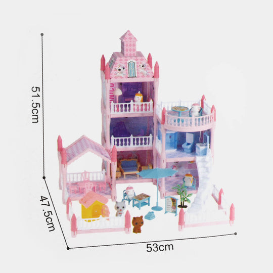 221-Piece DIY Dollhouse Playset