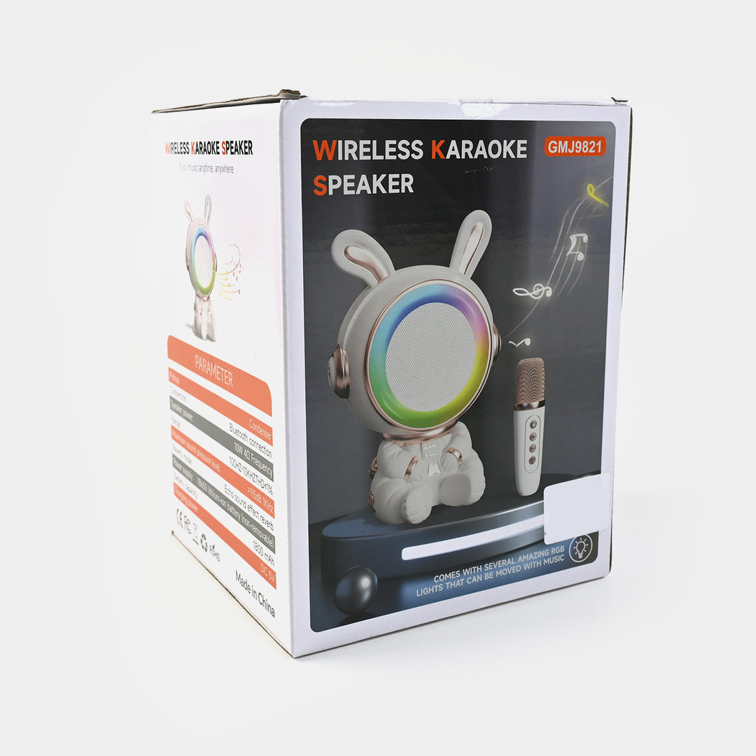 Wireless Karaoke Speaker | Portable Bluetooth Speaker with LED Lights & Microphone