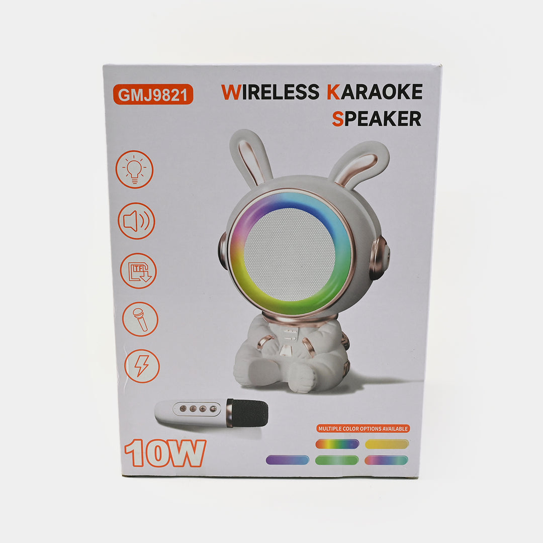 Wireless Karaoke Speaker | Portable Bluetooth Speaker with LED Lights & Microphone