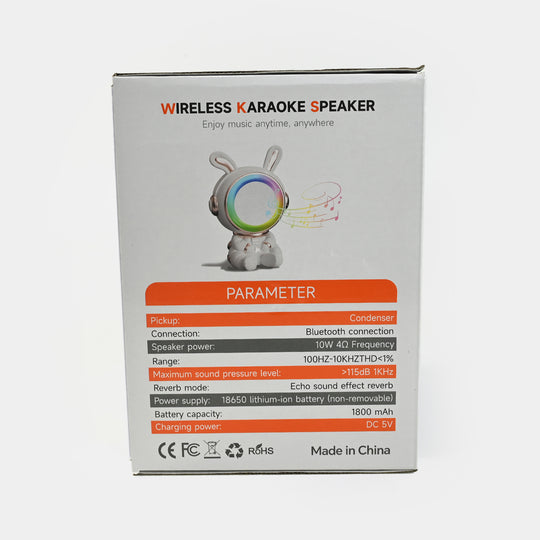 Wireless Karaoke Speaker | Portable Bluetooth Speaker with LED Lights & Microphone