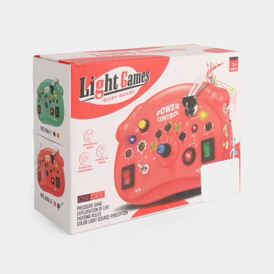 Light Games Power Control Busy Board Toy
