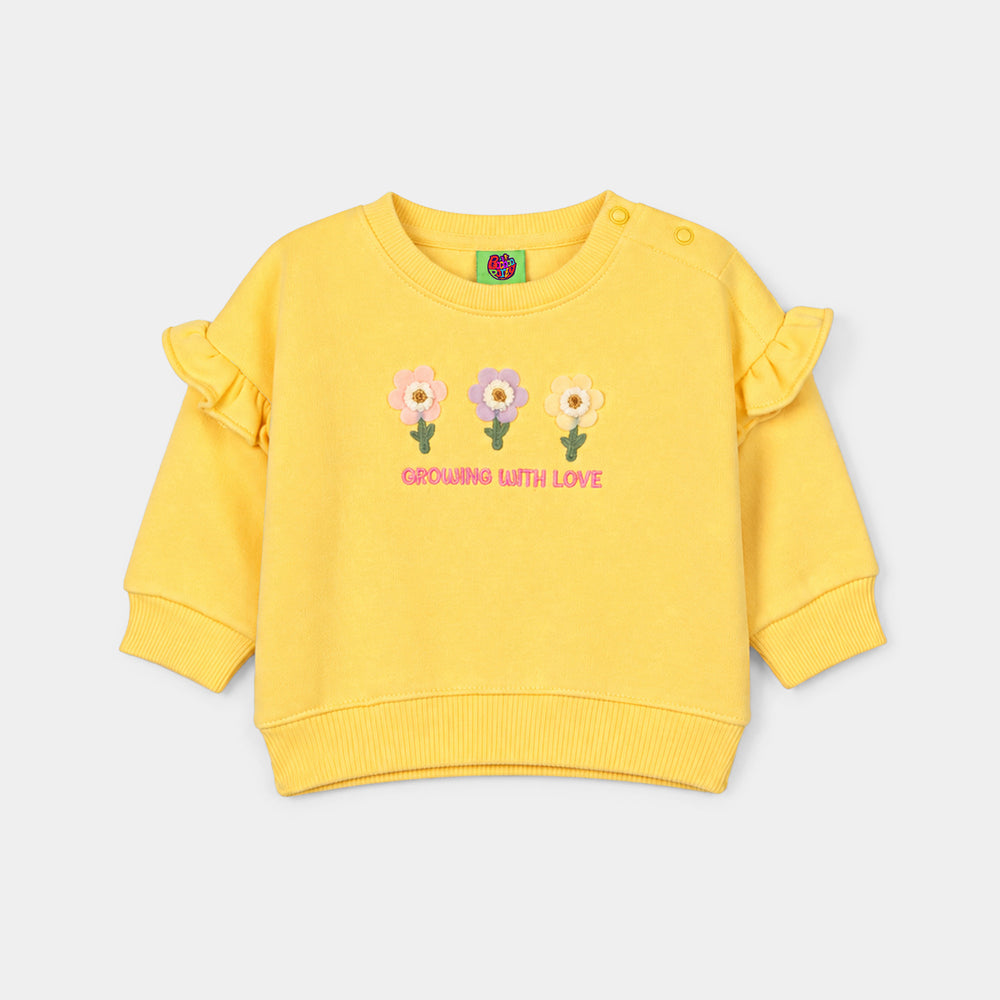 Infant Girls Fleece Sweatshirt Blooming-Golden.Haze