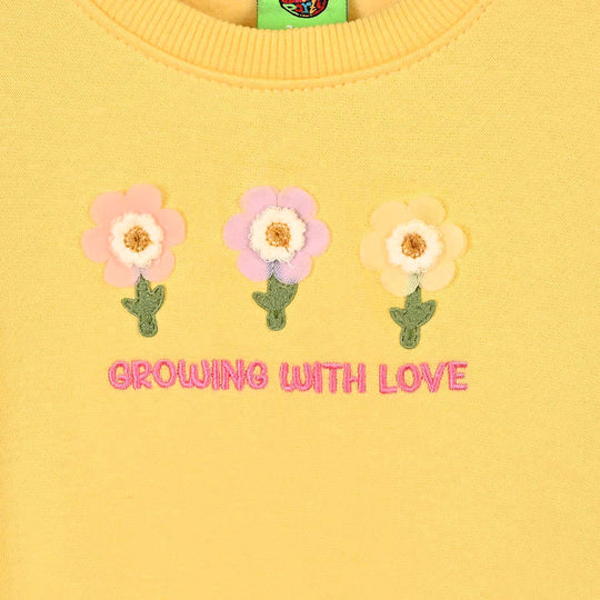 Infant Girls Fleece Sweatshirt Blooming-Golden.Haze