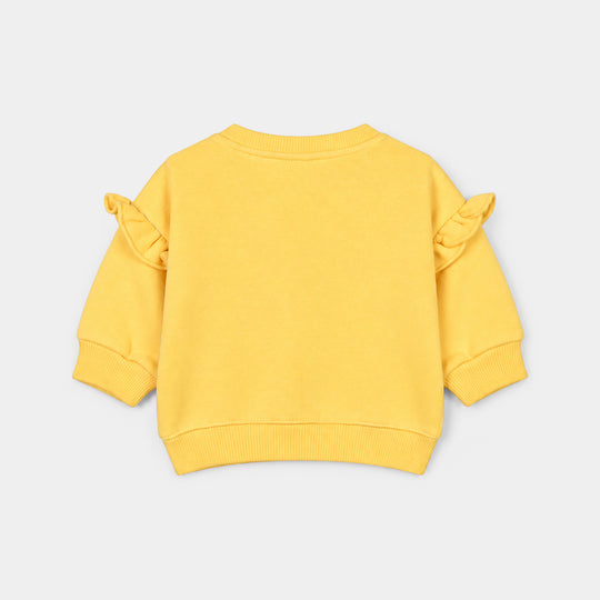 Infant Girls Fleece Sweatshirt Blooming-Golden.Haze