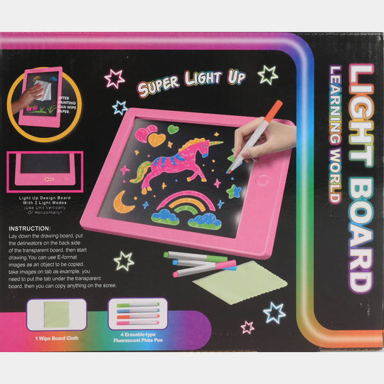 Fluorescent Drawing Board Set For Kids