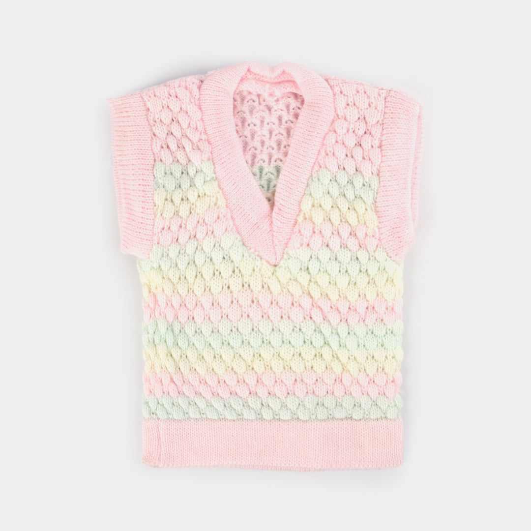 Baby Woolen Inner Wear Sweater-Pink 9M+