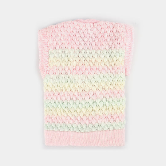 Baby Woolen Inner Wear Sweater-Pink 9M+