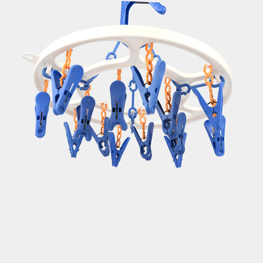 Baby Clothes Drying Hanger With Multiple Clips