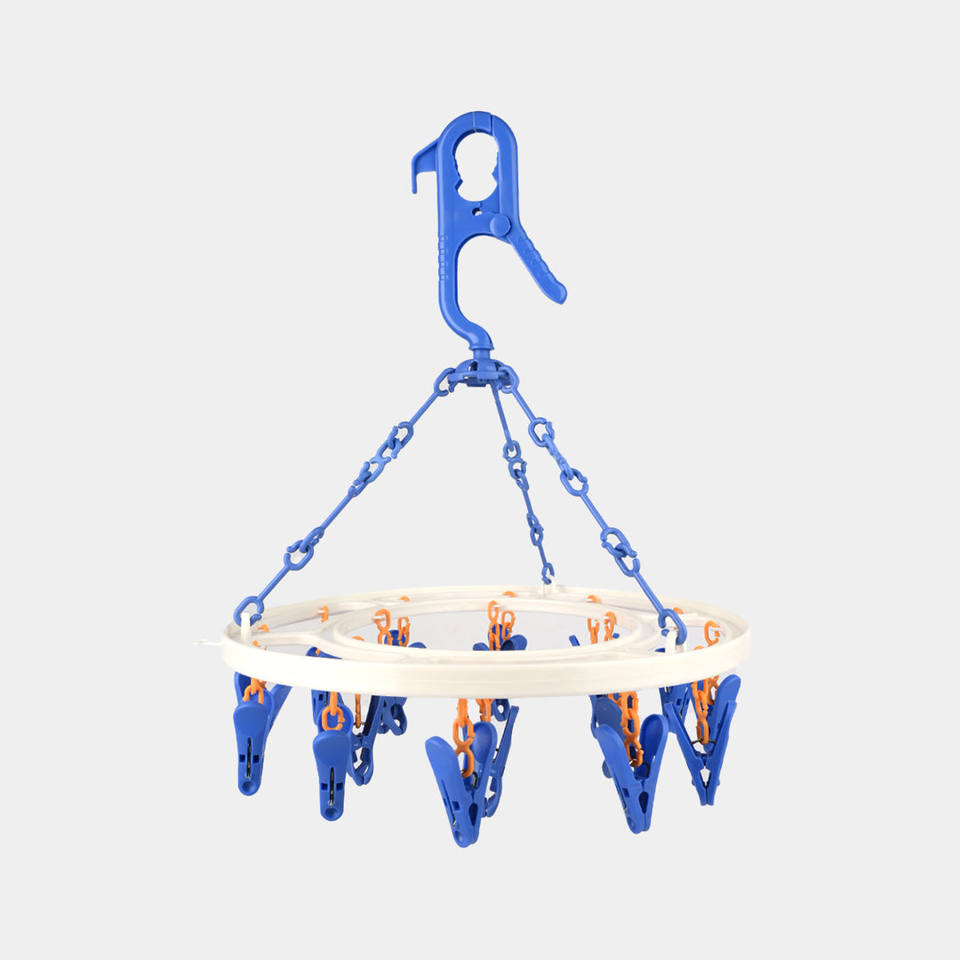 Baby Clothes Drying Hanger With Multiple Clips