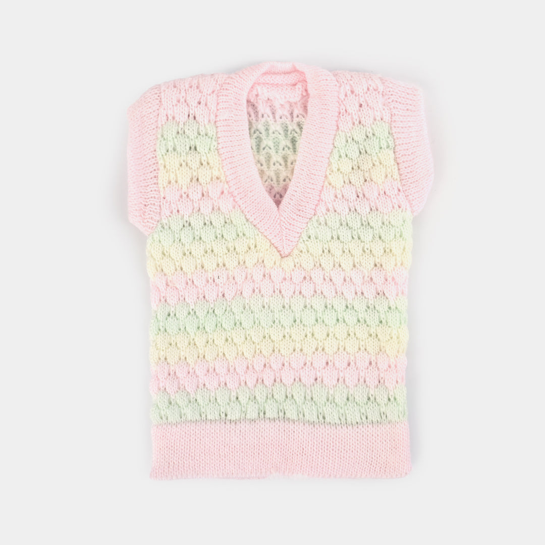 Baby Woolen Inner Wear Sweater-Pink 6M+
