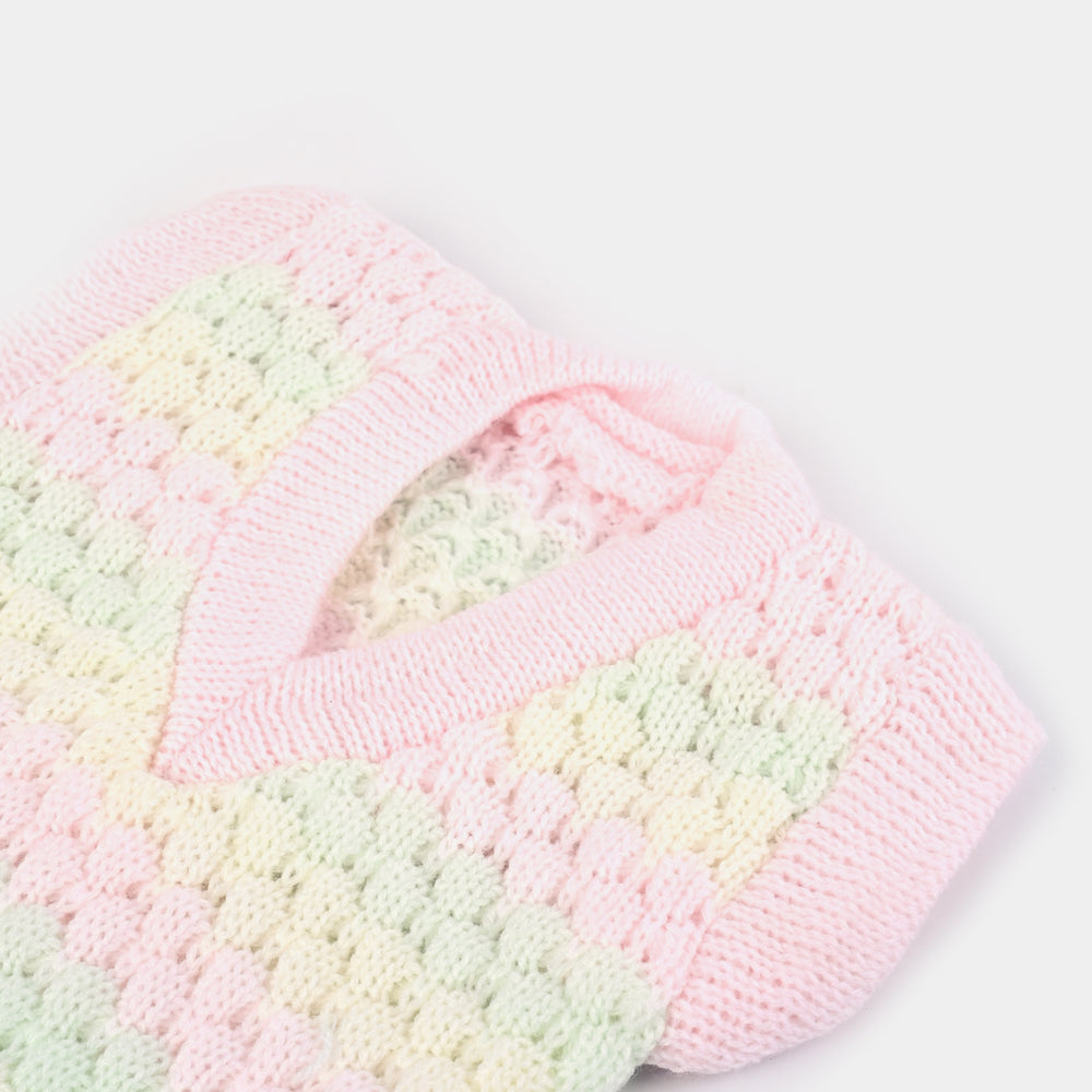 Baby Woolen Inner Wear Sweater-Pink 6M+
