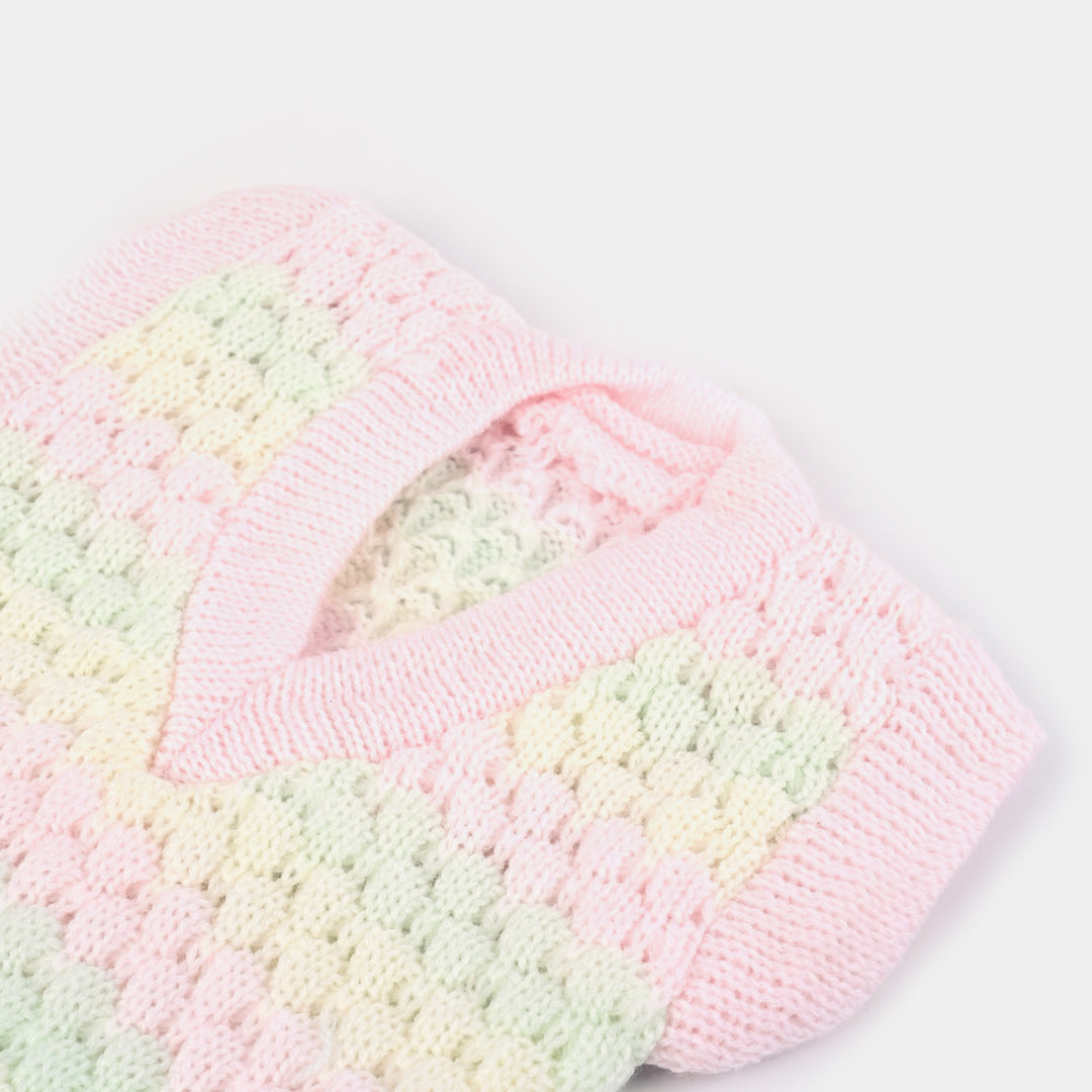 Baby Woolen Inner Wear Sweater-Pink 6M+