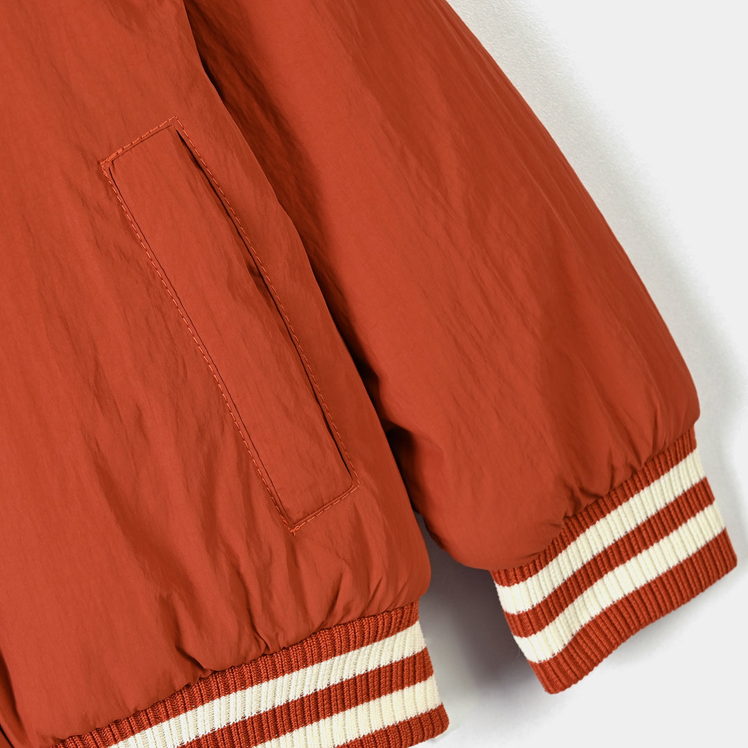 Boys Polyester Puffer Jacket Backcourt-Red