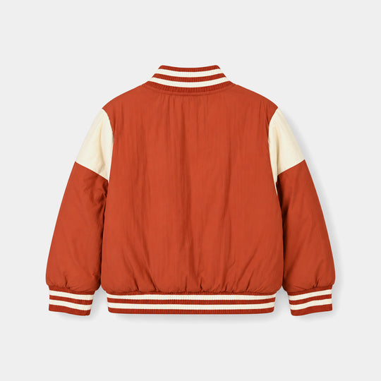 Boys Polyester Puffer Jacket Backcourt-Red