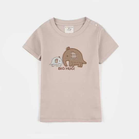 Infant Boys Jersey/Terry 2Pc Suit - Beige