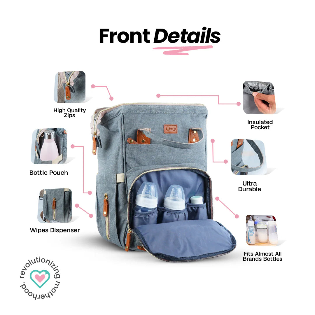ORNAVO DIAPER BAG ROYAL GREEN